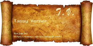 Tassy Verner névjegykártya